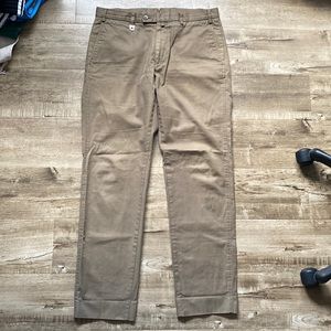 Salvatore Ferragamo Brown Slim Khaki Chino Pants